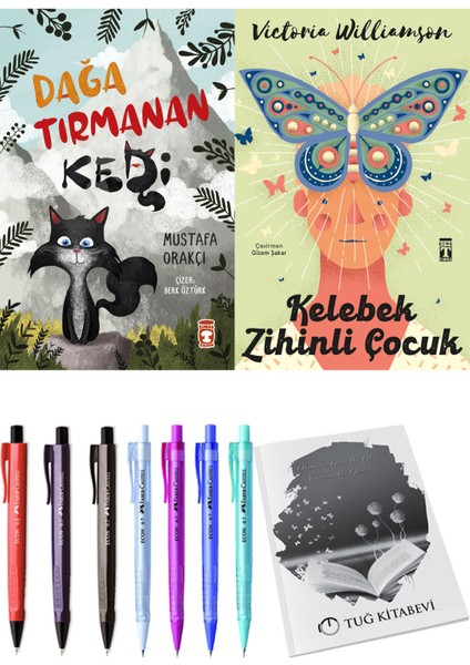 Kelebek Zihinli Çocuk ve Dağa Tırmanan Kedi 2li Set