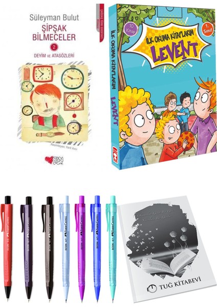 İlk Okuma Kitaplarım Levent 1 10 Kitap ve Şipşak Bilmeceler 2 2li Set