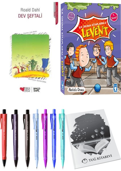 İlk Okuma Kitaplarım 2 Levent 10 Kitap ve Dev Şeftali 2li Set