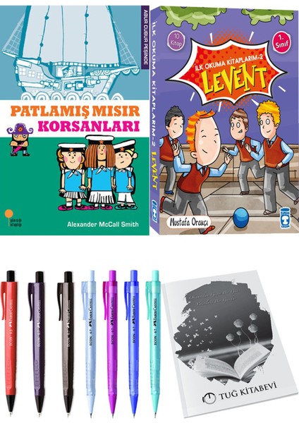 İlk Okuma Kitaplarım 2 Levent 10 Kitap ve Patlamış Mısır Korsanları 2li Set