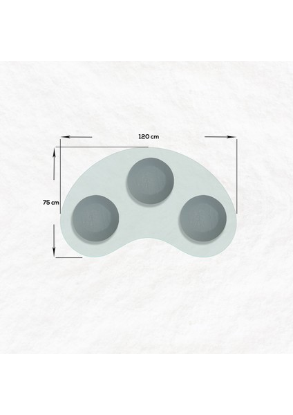Cam Orta Sehpa | 3 Toplu Cam Sehpa | Polisitiren Ayaklı | Saydam Cam | 75 cm x 120 cm x 27 cm modelleri