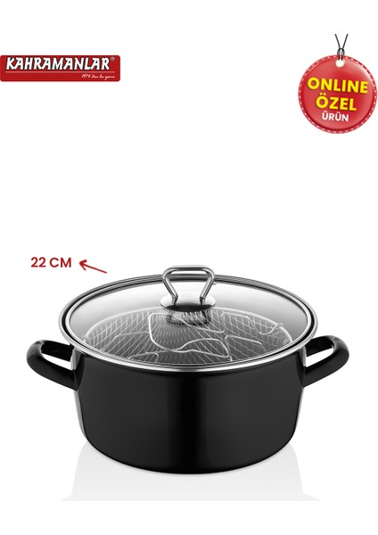 Cips Chef 22 cm Emaye Kızartma Tenceresi