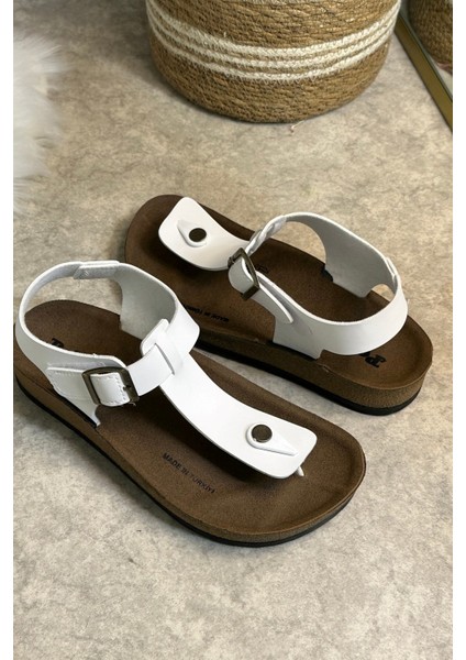 Günlük Kadın Terlik Tek Parmak Arası Rahat Mantar Taban Tokalı Ayarlanabilir Sandalet 148 - 34170 modelleri
