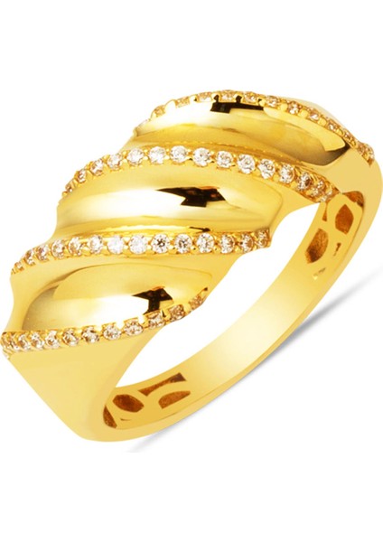 14 Ayar Burgulu Altın Kadın Yüzük