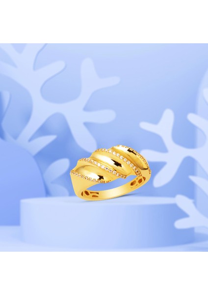 14 Ayar Burgulu Altın Kadın Yüzük indirimleri