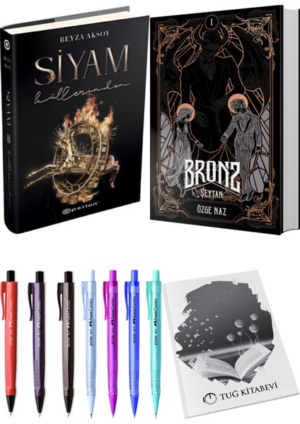 Bronz 1 Şeytan Ciltli ve Epsilon Yayınevi Siyam 3 Ciltli Beyza Aksoy 2li Set
