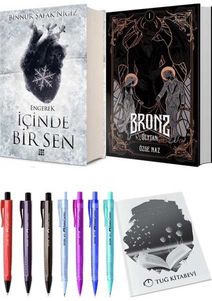 Bronz 1 Şeytan Ciltli ve Içinde Bir Sen 1 Engerek Ciltli Binnur Şafak Nigiz 2li Set