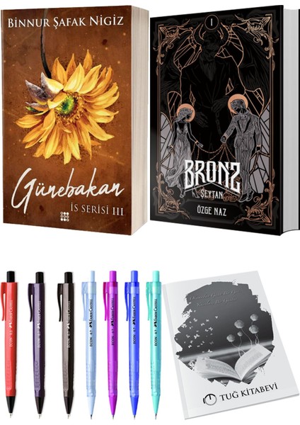 Bronz 1 Şeytan Ciltli ve Is Serisi 3 Günebakan Ciltli Binnur Şafak Nigiz 2li Set