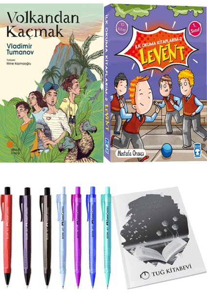 İlk Okuma Kitaplarım 2 Levent 10 Kitap ve Volkandan Kaçmak 2li Set