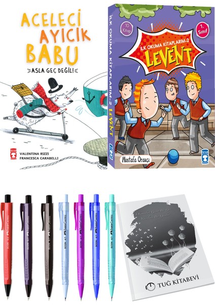 İlk Okuma Kitaplarım 2 Levent 10 Kitap ve Aceleci Ayıcık Babu Asla Geç Değil 2li Set