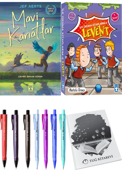 İlk Okuma Kitaplarım 2 Levent 10 Kitap ve Mavi Kanatlar 2li Set
