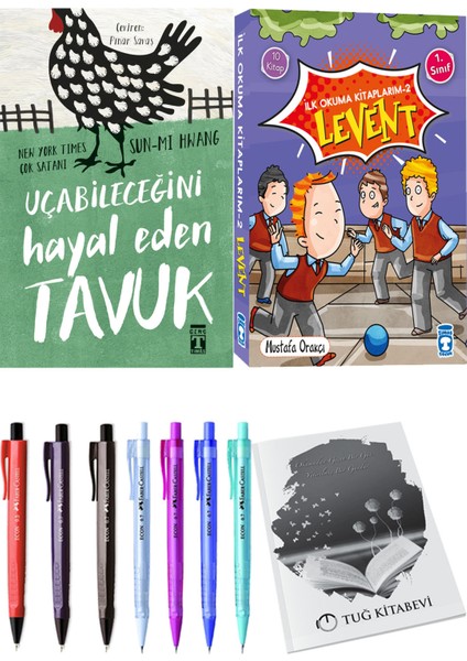 İlk Okuma Kitaplarım 2 Levent 10 Kitap ve Uçabileceğini Hayal Eden Tavuk 2li Set