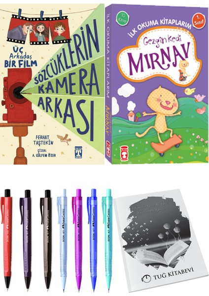İlk Okuma Kitaplarım Gezgin Kedi Mırnav 10 Kitap ve Sözcüklerin Kamera Arkası 2li Set