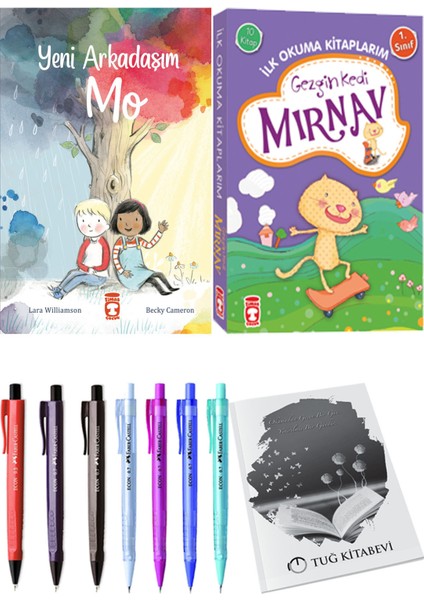 İlk Okuma Kitaplarım Gezgin Kedi Mırnav 10 Kitap ve Yeni Arkadaşım Mo 2li Set
