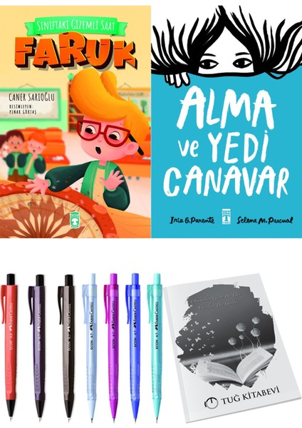 Alma ve Yedi Canavar ve Sınıftaki Gizemli Saat Faruk 2li Set