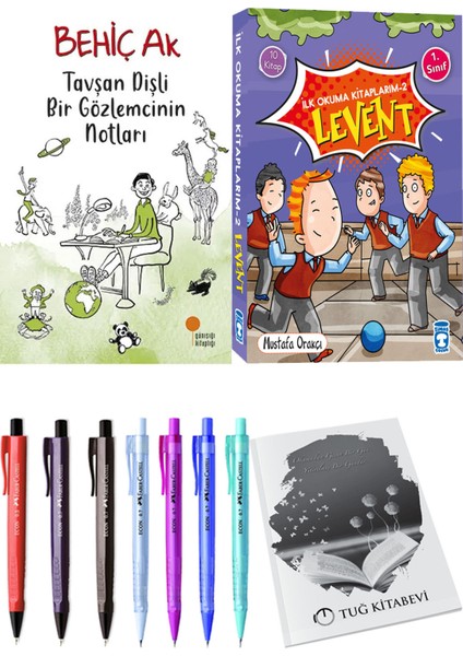 İlk Okuma Kitaplarım 2 Levent 10 Kitap ve Tavşan Dişli Bir Gözlemcinin Notları 2li Set