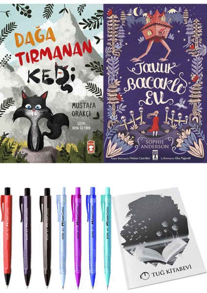 Tavuk Bacaklı Ev ve Dağa Tırmanan Kedi 2li Set