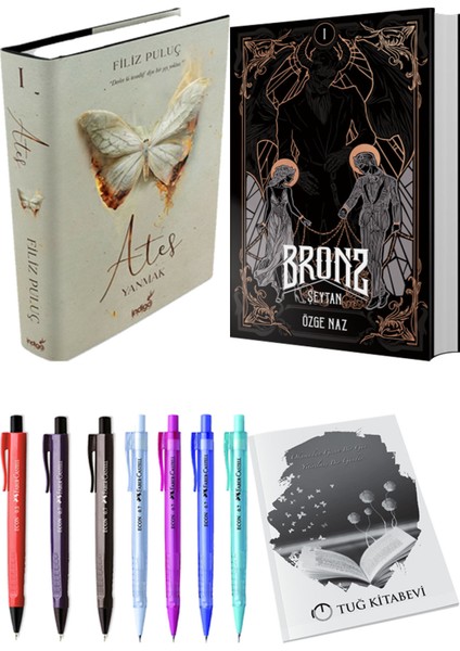 Bronz 1 Şeytan Ciltli ve Ateş Yanmak 1 Ciltli Filiz Puluç 2li Set