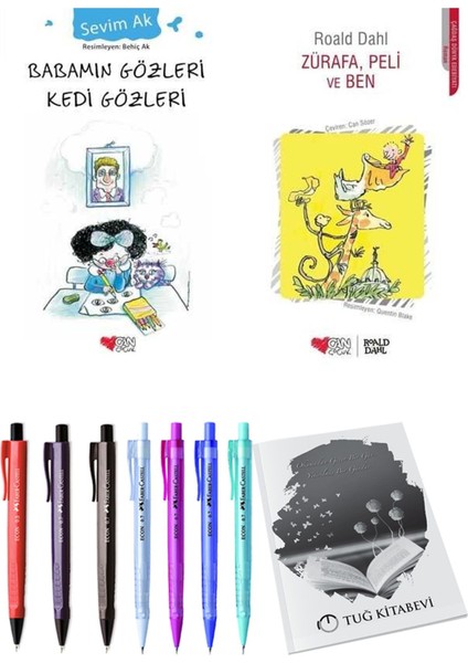 Zürafa, Peli ve Ben ve Babamın Gözleri Kedi Gözleri 2li Set