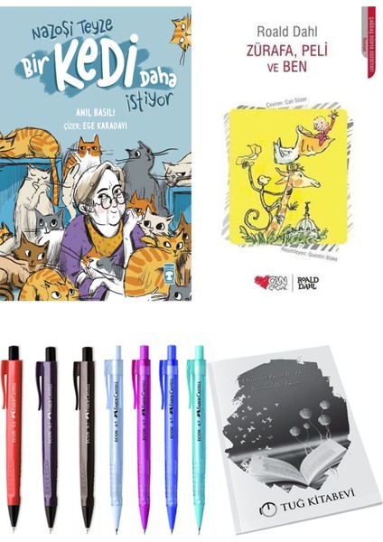 Zürafa, Peli ve Ben ve Nazoşi Teyze Bir Kedi Daha Istiyor 2li Set