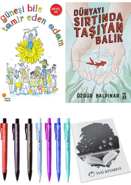 Dünyayı Sırtında Taşıyan Balık ve Güneşi Bile Tamir Eden Adam 2li Set