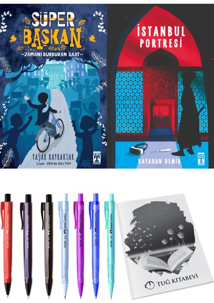 Istanbul Portresi ve Süper Başkan Zamanı Durduran Saat 2li Set