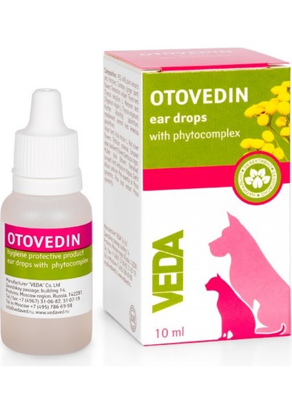 Otovedin Bitkisel Kedi ve Köpek Kulak Temizleme Solüsyonu 10 ml