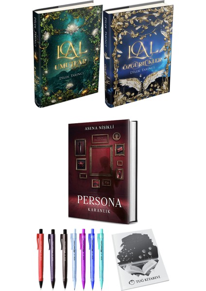 Lal Umutlar Lal Özgürlükler 2li Set Ciltli ve Persona Karanlık Ciltli Asena Nişikli
