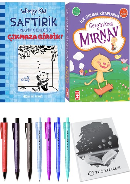 İlk Okuma Kitaplarım Gezgin Kedi Mırnav 10 Kitap ve Saftirik 15 Çıkmaza Girdik! 2li Set