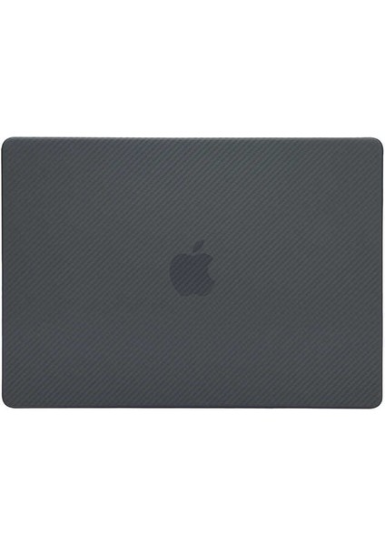 Macbook Pro 16.2 2023 A2780 - Alt ve Üst Koruyucu Msoft Carbon Fiber Tasarımlı Kapak - Şeffaf