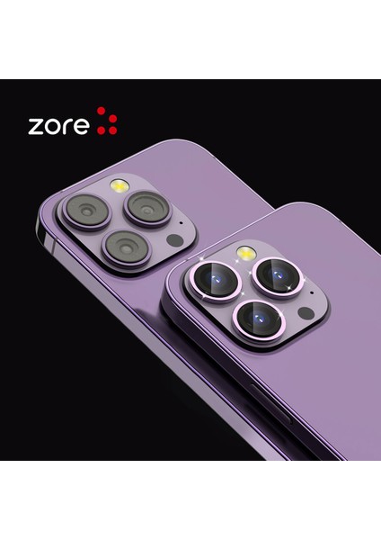 Apple iPhone 14 - Kamera Lens Koruyucu Safir Parmak Izi Bırakmayan Anti-Reflective Cl-12 - Sierra Mavi