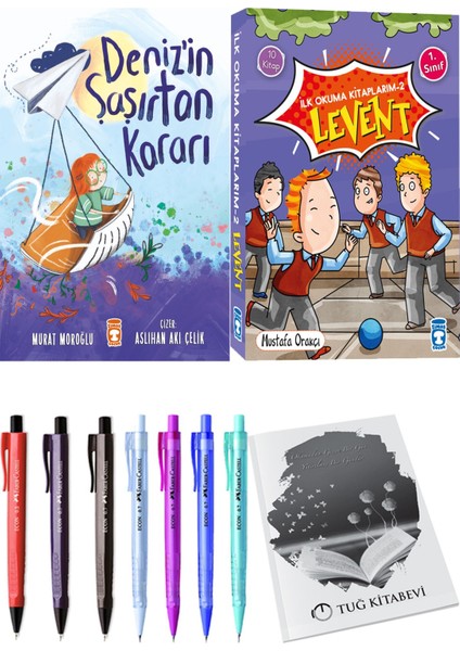 İlk Okuma Kitaplarım 2 Levent 10 Kitap ve Deniz'in Şaşırtan Kararı 2li Set
