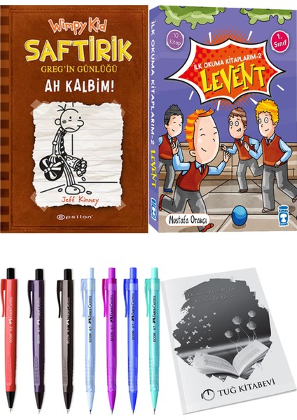 İlk Okuma Kitaplarım 2 Levent 10 Kitap ve Saftirik 7 Ah Kalbim! 2li Set