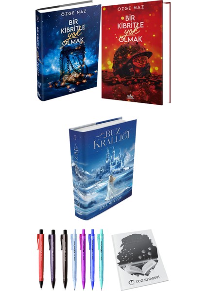 Bir Kibritle Yok Olmak 2li Set Ciltli ve Buz Krallığı Ciltli Sena Nur Işık