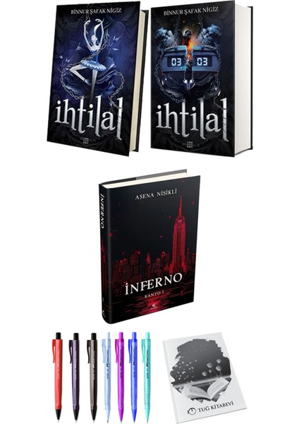 Ihtilal 2li Set Ciltli ve Inferno Kanto 1 Ciltli Asena Nişikli