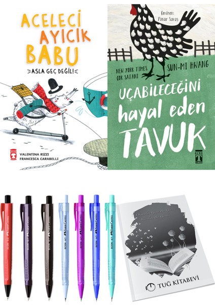 Uçabileceğini Hayal Eden Tavuk ve Aceleci Ayıcık Babu Asla Geç Değil 2li Set