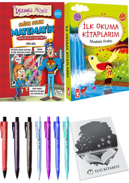 İlk Okuma Kitaplarım 10 Kitap ve Sağım Solum Matematik 2li Set