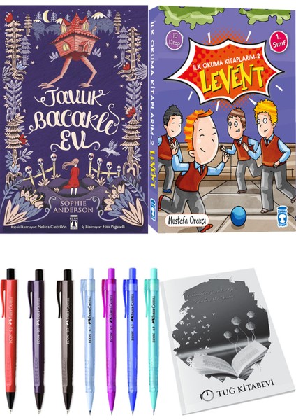 İlk Okuma Kitaplarım 2 Levent 10 Kitap ve Tavuk Bacaklı Ev 2li Set