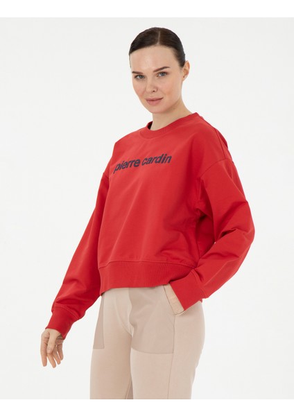 Kadın Kırmızı Oversize Sweatshirt 50308055-VR030