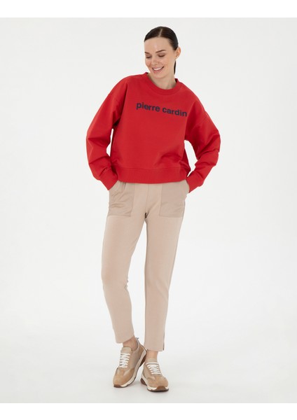 Kadın Kırmızı Oversize Sweatshirt 50308055-VR030