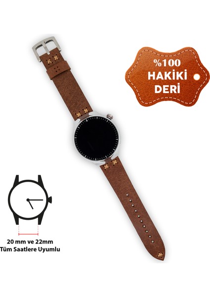 Amazfit Gt2 Gts 2 Gts 3 Gts 2 E Kordon 20MM Hakiki Deri 20MM Deri Kayış