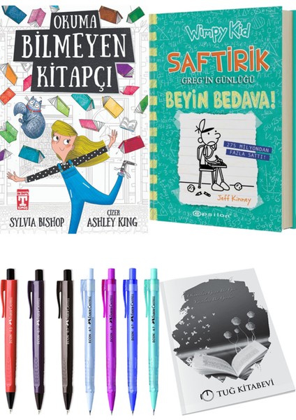 Saftirik 18 Beyin Bedava! ve Okuma Bilmeyen Kitapçı 2li Set