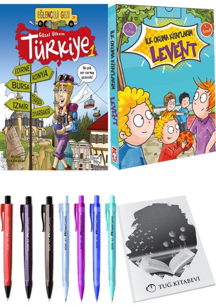 İlk Okuma Kitaplarım Levent 1 10 Kitap ve Güzel Ülkem Türkiye 1 2li Set