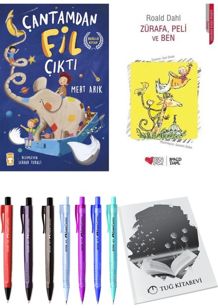 Zürafa, Peli ve Ben ve Çantamdan Fil Çıktı 2li Set