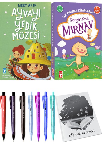 İlk Okuma Kitaplarım Gezgin Kedi Mırnav 10 Kitap ve Ayvayı Yedik Müzesi 2li Set