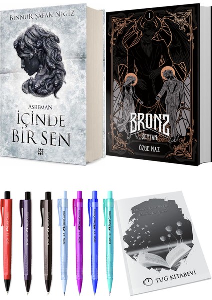 Bronz 1 Şeytan Ciltli ve Içinde Bir Sen 2 Asreman Ciltli Binnur Şafak Nigiz 2li Set