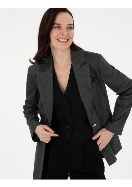 Kadın Antrasit Slim Fit Ceket 50294093-VR006 modelleri