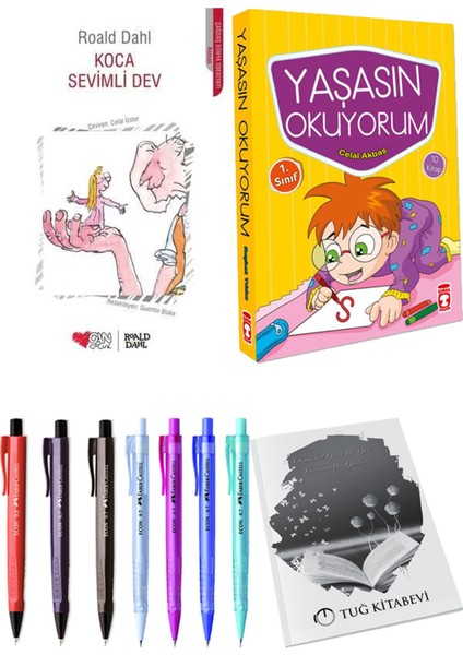 Yaşasın Okuyorum 10 Kitap ve Koca Sevimli Dev 2li Set