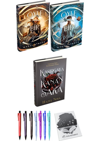 Öyle Bir Uğradım 2li Set Ciltli ve Kasırgaya Kanan Saka Ciltli Hazel Noya