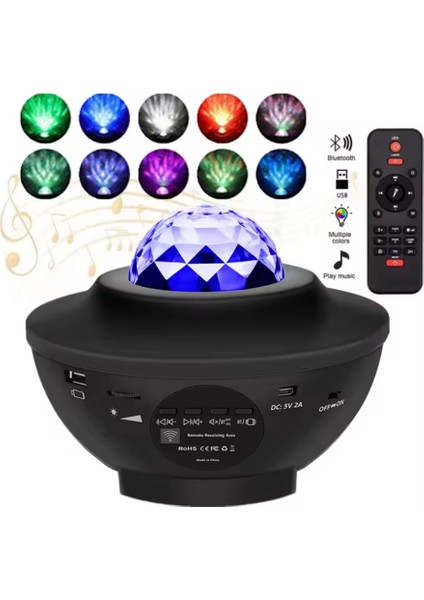 Gala x y Projektör Bluetooth Hoparlör Ios& Android Parti Yılbaşı Için Gece Lambası